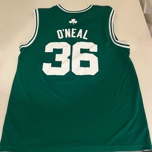 Men’s Shaquille O'Neal Green Adidas Boston Celtics Replica Jersey.